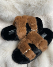 Women's and Men's Genuine Mink 2-Tone Slides