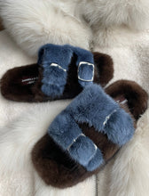 Women's and Men's Genuine Mink 2-Tone Slides