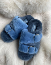 Women's and Men's Genuine Mink 2-Tone Slides