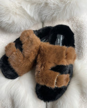 Women's and Men's Genuine Mink 2-Tone Slides