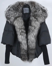 Down Puffer Jacket with Fox Fur