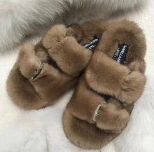 Women's and Men's Genuine Mink Shoes / Slides