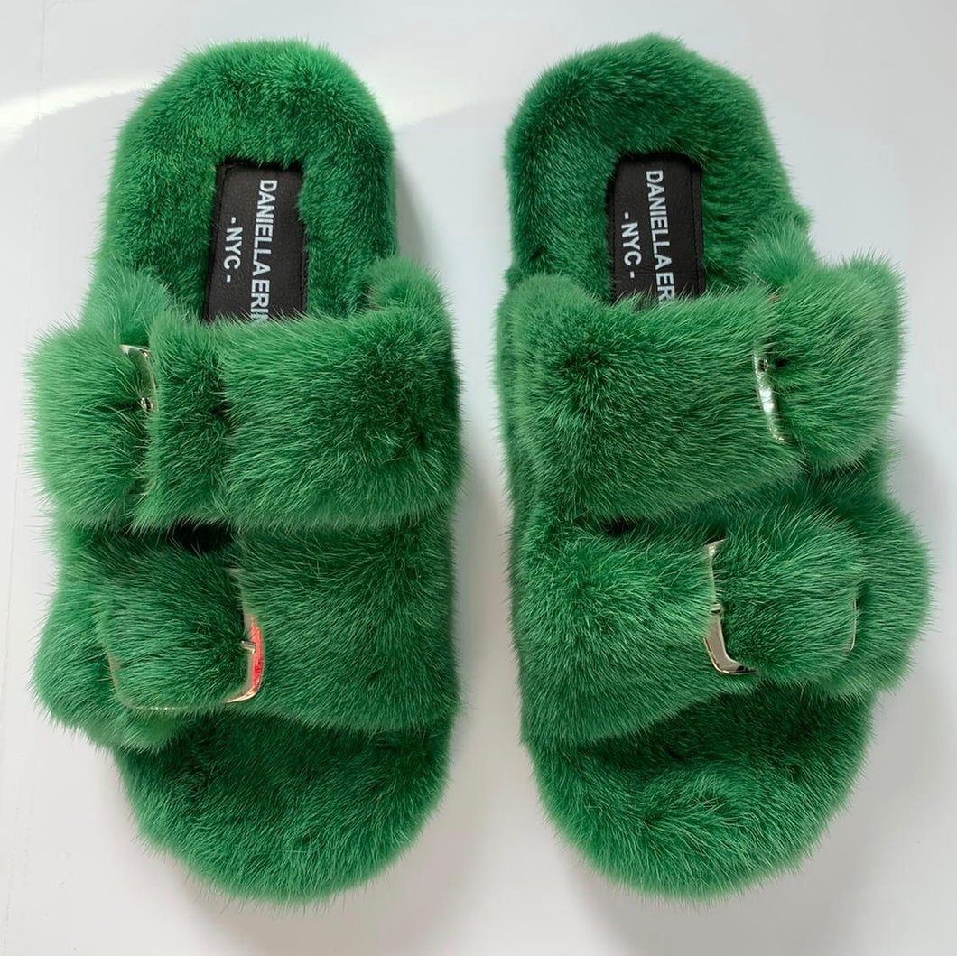 Women’s Colorful Genuine Mink Shoes / Slides