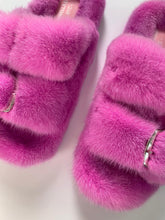 Women’s Colorful Genuine Mink Shoes / Slides