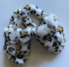 Genuine Mink Slides - Leopard Pattern and Multi Color