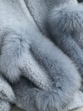 Women's Shearling and Fox Fur Hooded Teddy Coat