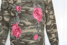 Camouflage Jacket with Roses