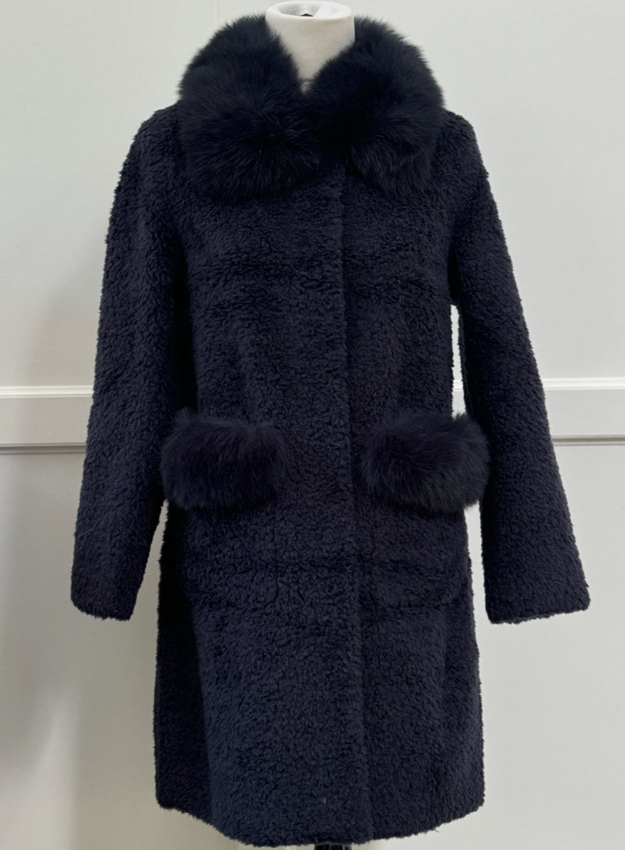 Women's Long Shearling and Fox Fur Jacket – Daniella Erin NYC