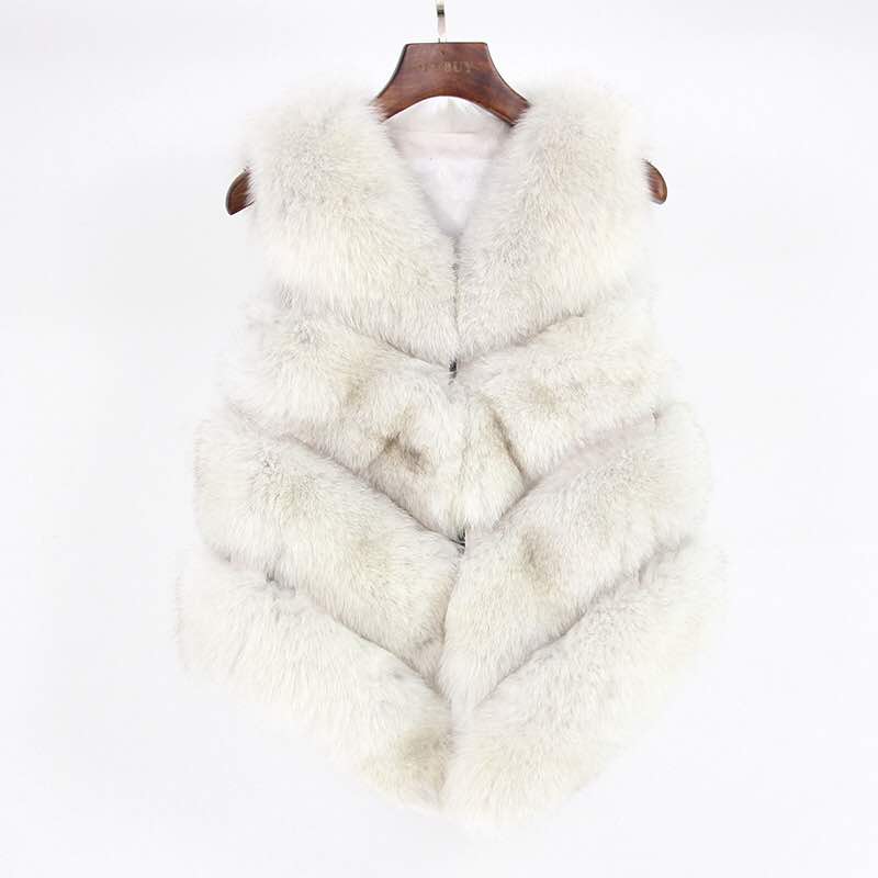 Fox Fur Vest in White