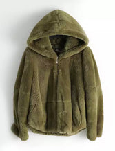 Women’s Rex Rabbit Hooded Fur Jacket