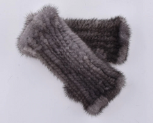 Genuine Mink Fur Fingerless Gloves