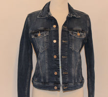 Blue Denim Jacket with Glitter Stripes and Star
